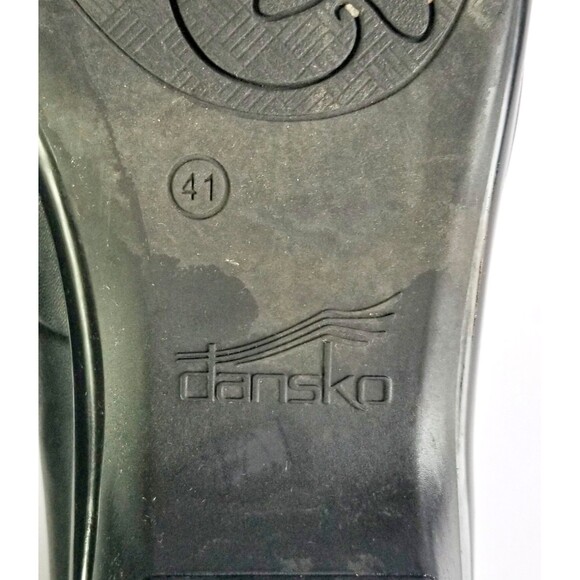 Vtg DANSKO Women's Ophelia Black Leather Loafers Studded Sz 41 10.5 11 Comfort - Picture 12 of 13